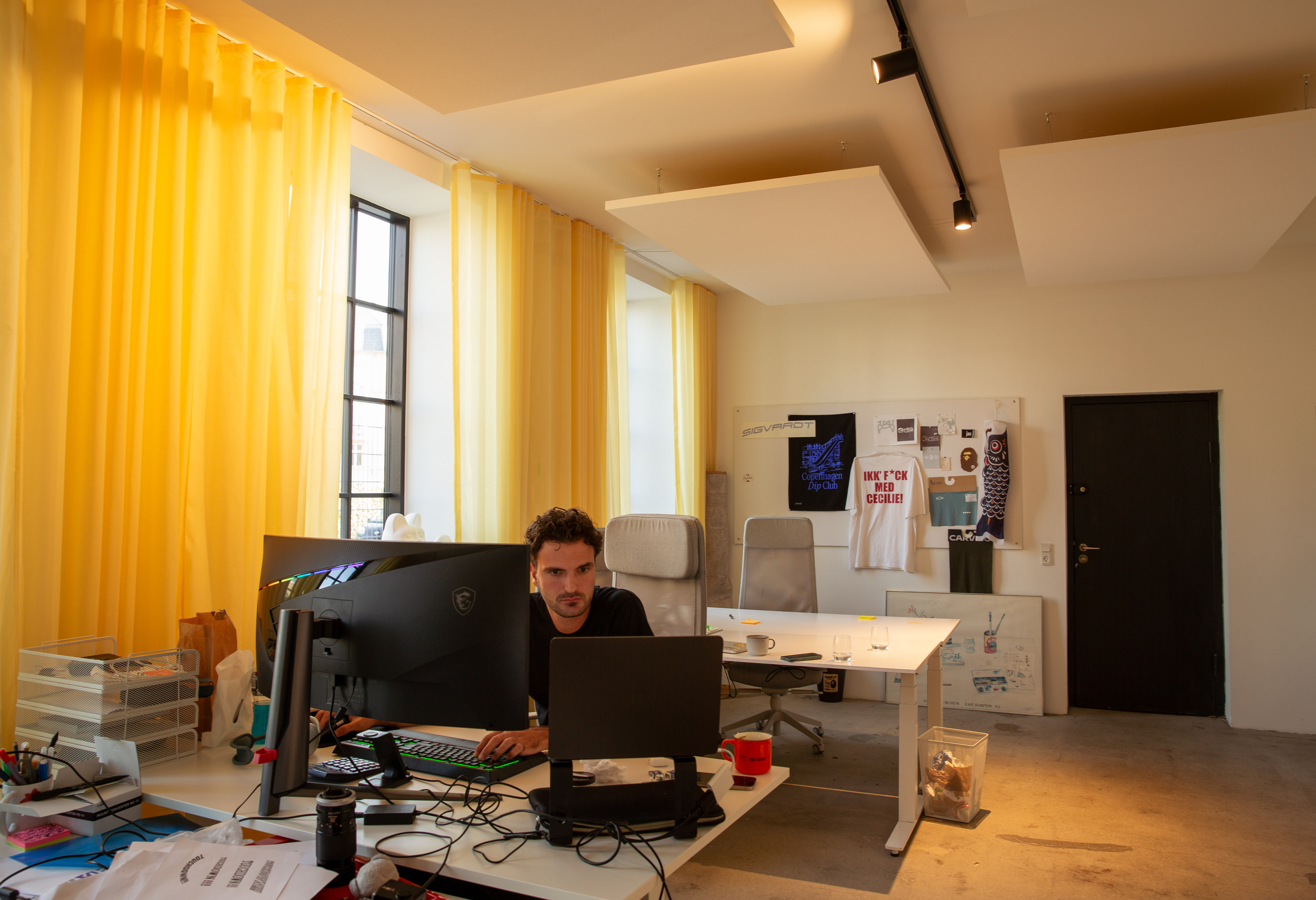 Jacob working at his desk